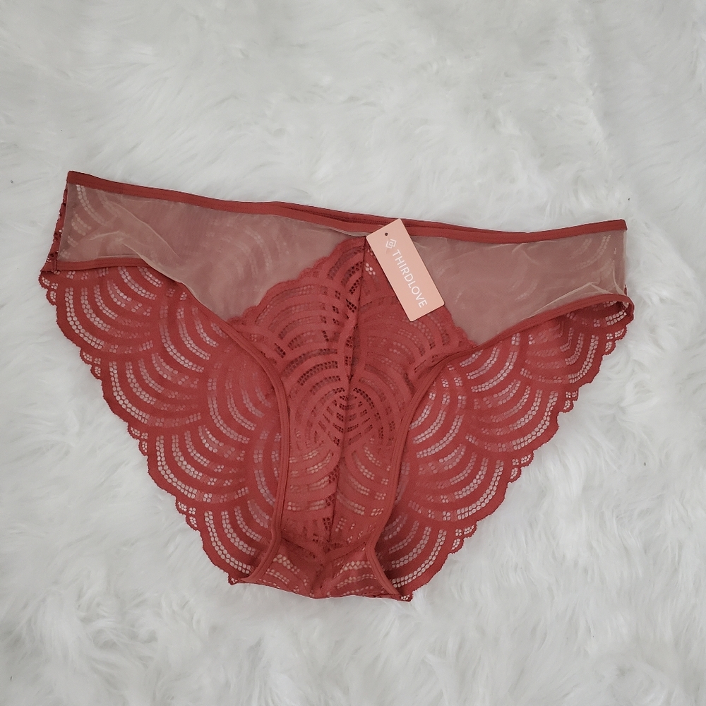 New! ThirdLove Deco Lace Bikini Panty Size 1X.